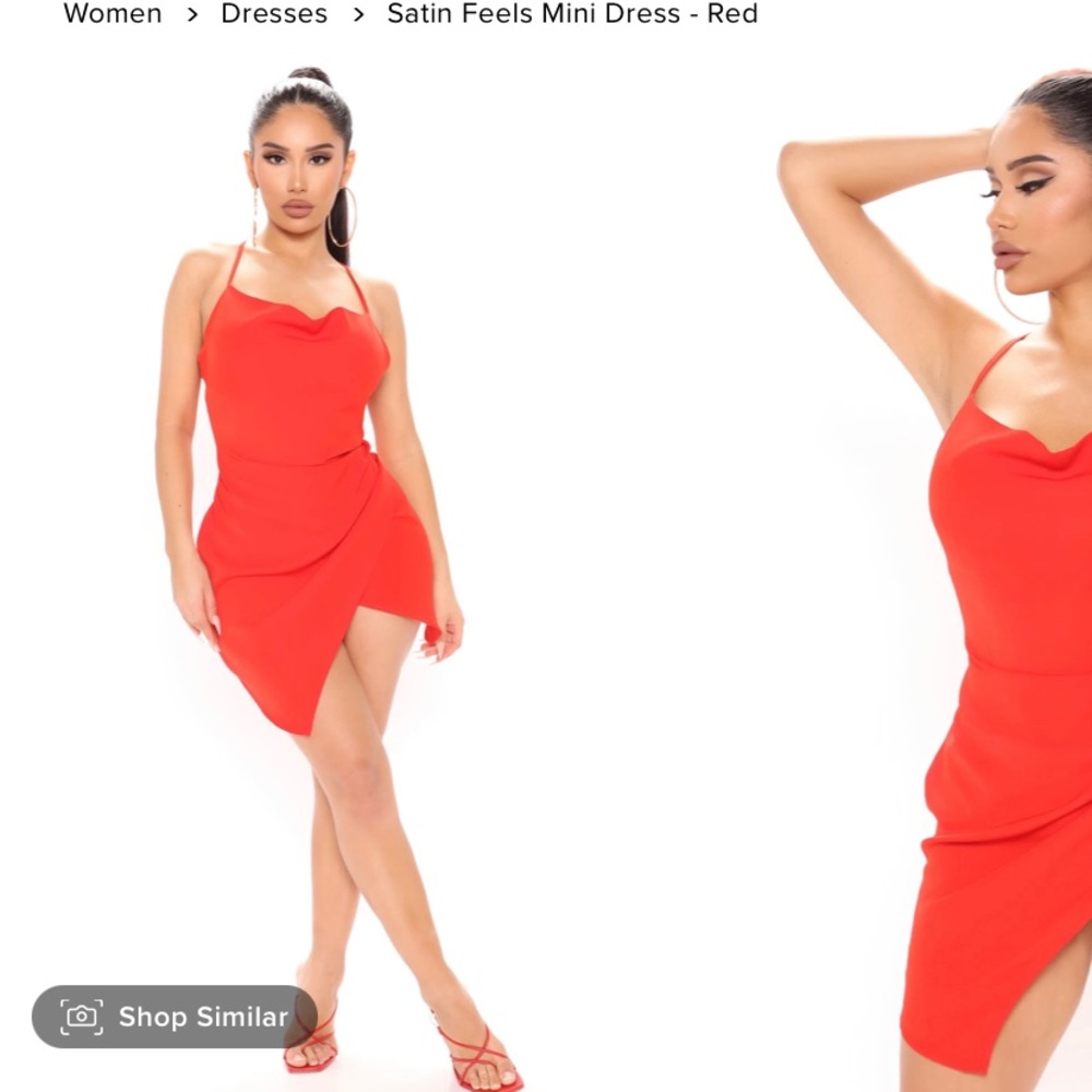 Red Mini Dress - Picture 3 of 3
